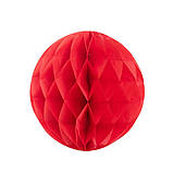 Куля з паперу сота 20 см червоний, фото 2
