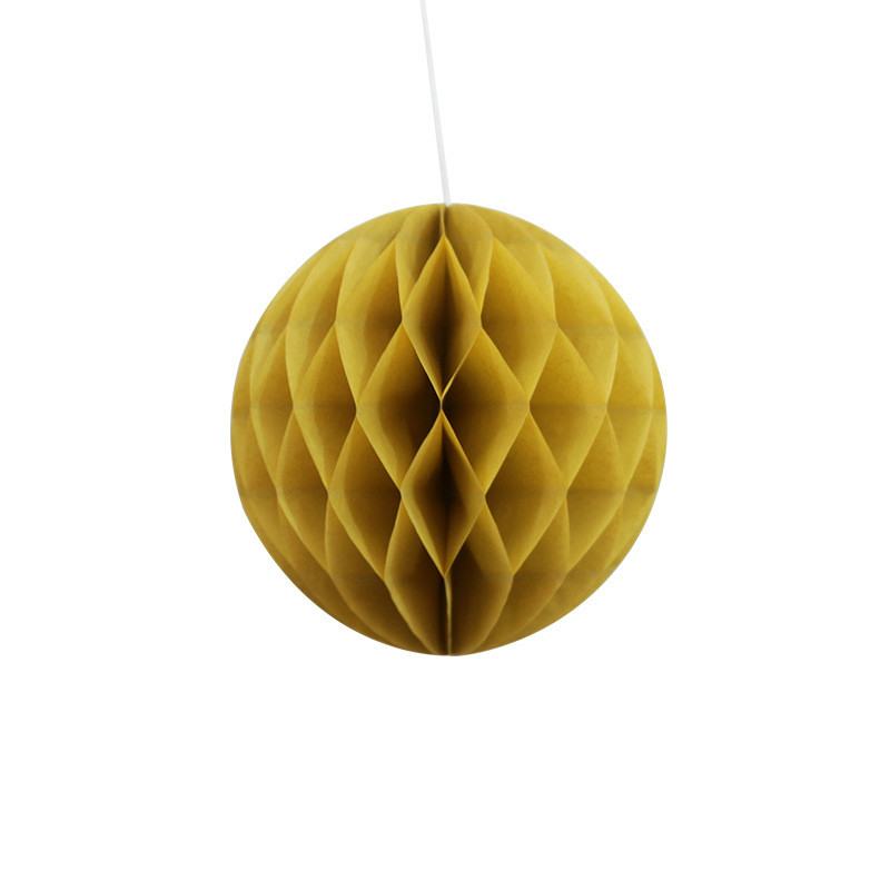 Куля з паперу сота 20 см кавовий, фото 1