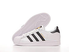 Кросівки Adidas Superstar White Black | Класика на кожен день, фото 3
