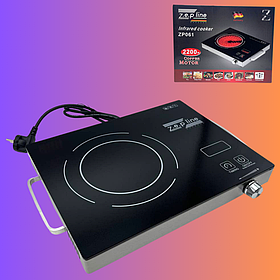 Електроплита сенсорна для дому та дачі Zepline ZP061 Інфрачервона плита настільна одноконфорна 2200 Вт