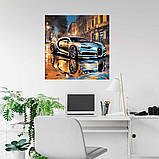 Картина на полотні "Silver Bugatti Chiron", фото 6