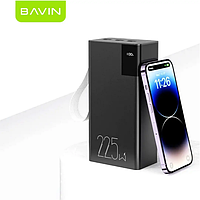 Power bank Bavin 50000 mah 22.5W c фонариком, Мощный повербанк, универсальный для ноутбуков, быстрая зарядка