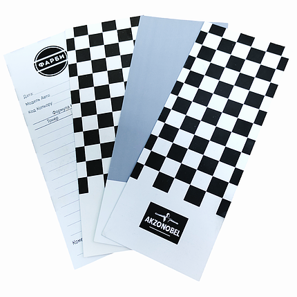 Тест-карта для фарбування (картонна), шахівниця, фото 2