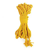 Хлопковая веревка BDSM 8 метров, 6 мм, цвет желтый sp
