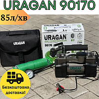 URAGAN 90170 переносной двухпоршневый компрессор для автомобилей, Автокомпрессор для контроля уровня давления