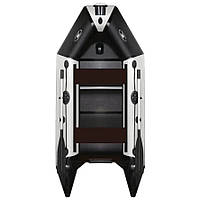 Лодка надувная моторная Aqua Star D-249 с плоским дном белый/черный (с палубой SLD)