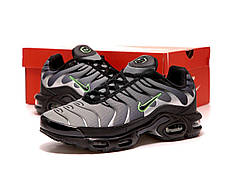 Чоловічі Кросівки Nike Air Max TN Plus Grey Black Green / Найк Аїр Макс ТН Плюс Сірі з Чорним та Зеленим, фото 4
