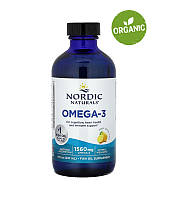 Nordic Naturals, Омега-3, 1560 мг, лимон, рыбий жир, 237 мл