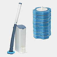Набор для мытья унитаза со сменными насадками 8шт, XL-852 / Щетка для туалета / Щетка для унитаза с подставкой