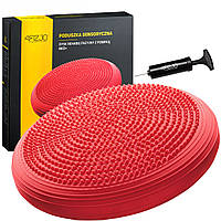 Балансировочная подушка-диск 4FIZJO MED+ 33 см (сенсомоторная) массажная 4FJ0052 Red V_1868