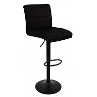 Барный стул хокер Bonro BC-0106 со спинкой регулируемый черный с черным основанием барное кресло V_1612