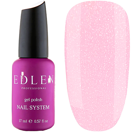 Каучукова база EDLEN Professional Cover Base OPAL №63, 17 мл рожева зі сріблястим шиммером, фото 1