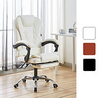 Кресло офисное Bonro BN-607 + подставка для ног на колесах компьютерное для дома офиса V_2250