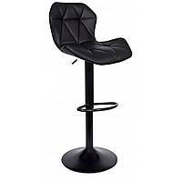 Барный стул со спинкой Bonro BN-087 с черным основанием для бара ресторана кафе кухни V_2259