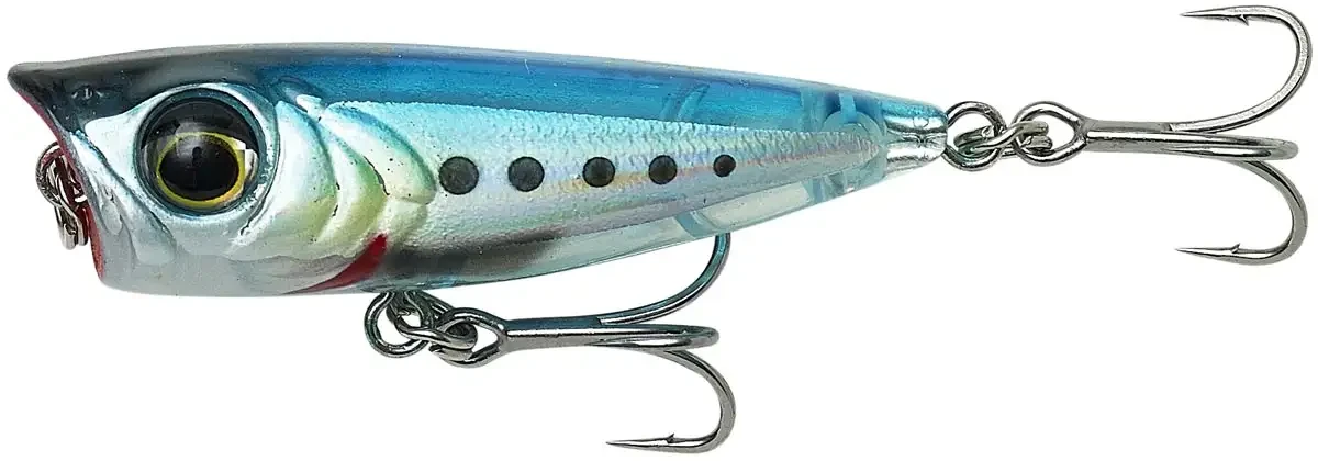 Воблер Savage Gear 3D Minnow Popper F 43mm 2.6 g Ghost Sardine, фото 1