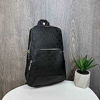 Модная мужская сумка-слинг на грудь Louis Vuitton сумка-слинг мессенджер бананка для парня черная Seli Модна