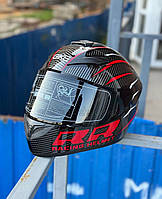 Шлем интеграл QKE 111 Carbon, размер S (с тонированным визором) (55-56 см обхват головы)