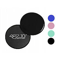 Диски-слайдеры для скольжения глайдинга 4FIZJO Sliding Disc 4FJ0267 Фитнес-диски ABS пластик Комплект R_1778 Черный