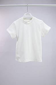 Футболка базова біла стрейч кулір