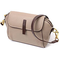 Стильна жіноча компактна сумка з натуральної шкіри Vintage 22267 Бежева sp