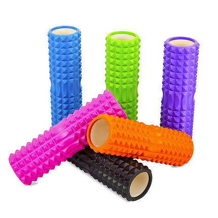 Ролер циліндр масажний Grid Spine Roller SP-Sport 45 см для занять йогою, пілатесом, фото 1