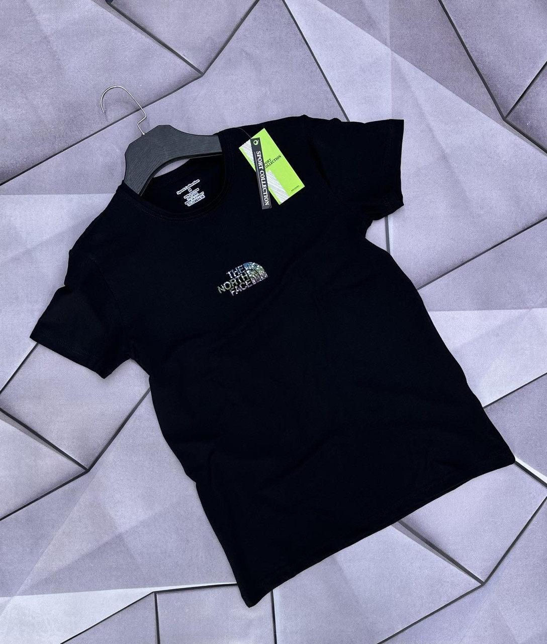 Чоловіча футболка The North Face TNF спортивна брендова футболка Зе Норт Фейс ТНФ чорна