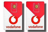 Пара новых одинаковых номеров Водафон Vodafone (066), (095) 76 776 20 в тарифе "ТУРБО"