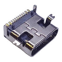 Разъем (гнездо) USB TYPE-C 3.1, 16 pin, для монтажа на плату, 4 крепления