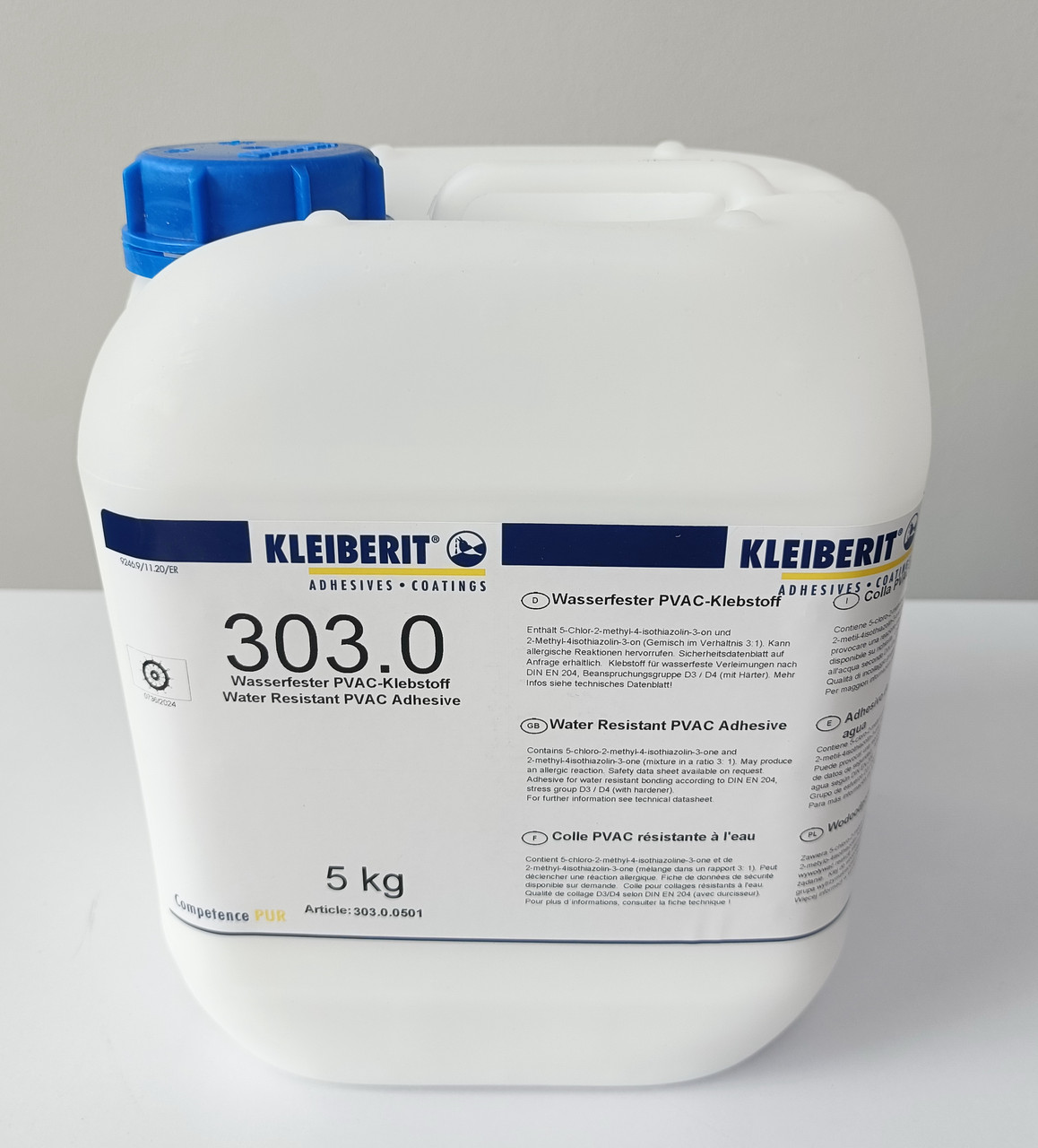 Клей ПВА Д3 Клейберит 303.0 столярний (каністра 5 кг), Німеччина