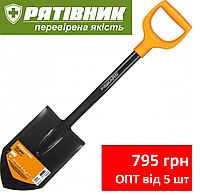 Штыковая лопата FISKARS SOLID, 80 cm, саперная лопата ЗСУ стальная (Л)