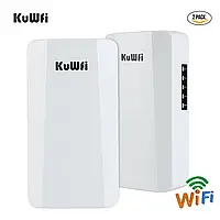 2 шт. Комплект обладнання KuWfi B401 Вуличний Безпровідний міст (Bridge) для Інтернету на відстань до 2 км
