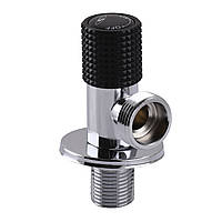 Кран кутовий кераміка SOLOMON EXCLUSIVE 1/2"х3/4" 989 Black