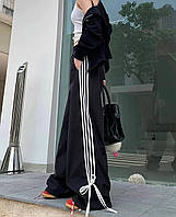 Женские брюки карго с лампасами и оригинальным бантом ткань плащевка Канада 42-46