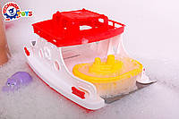 Пором ТехноК 6788 дитяча іграшка пластиковий транспорт кораблик для купання дітей малюків набір для ванної