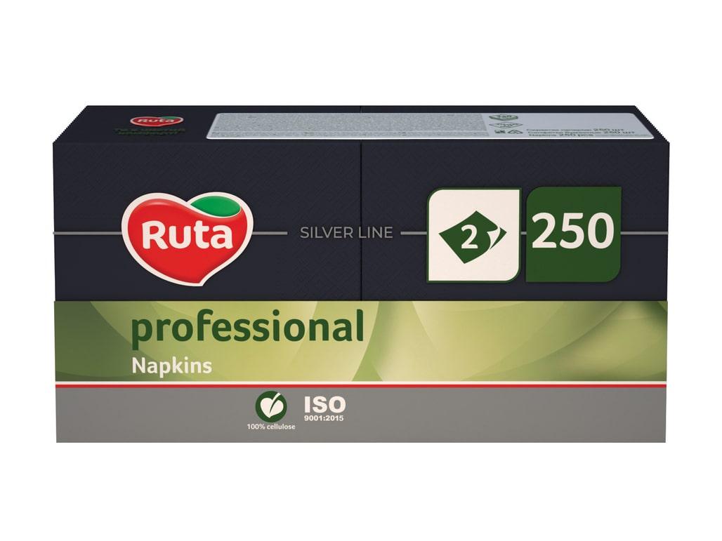 Серветки паперові 33*33 чорні 2 шар. 250шт/уп "Ruta"