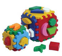 Розумний малюк Куб 1 + 1 ТехноК 1899 сортер конструктор 2 куба іграшка дитяча розвиваюча пластикова для дітей