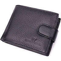 Небольшой вместительный кошелек из натуральной кожи ST Leather 22456 Черный sp