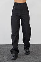 Широкие джинсы с завышенной талией - черный цвет, 34р (есть размеры) sp