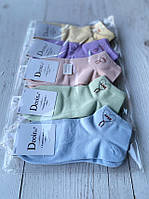 Шкарпетки жіночі короткі LOVE бавовна розмір 36-41 (1уп-10 пар) кольору міксом