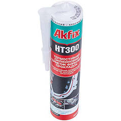 Герметик силіконовий Akfix HT300 280ml (термостійкий) червоний