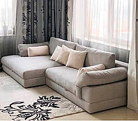 Кутовий диван із спальним місцем для вітальні, кухні-студії, спальні, зали Каліфорнія єврокнижка Amely
