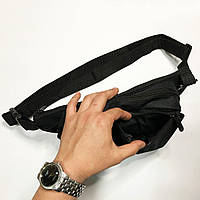 Качественная и надежная тактическая сумка-бананка из прочной и водонепроницаемой ткани черная SY-878 через TOL