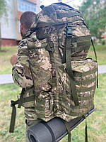Военный рюкзак тактический 100+10 литров с металическими планками