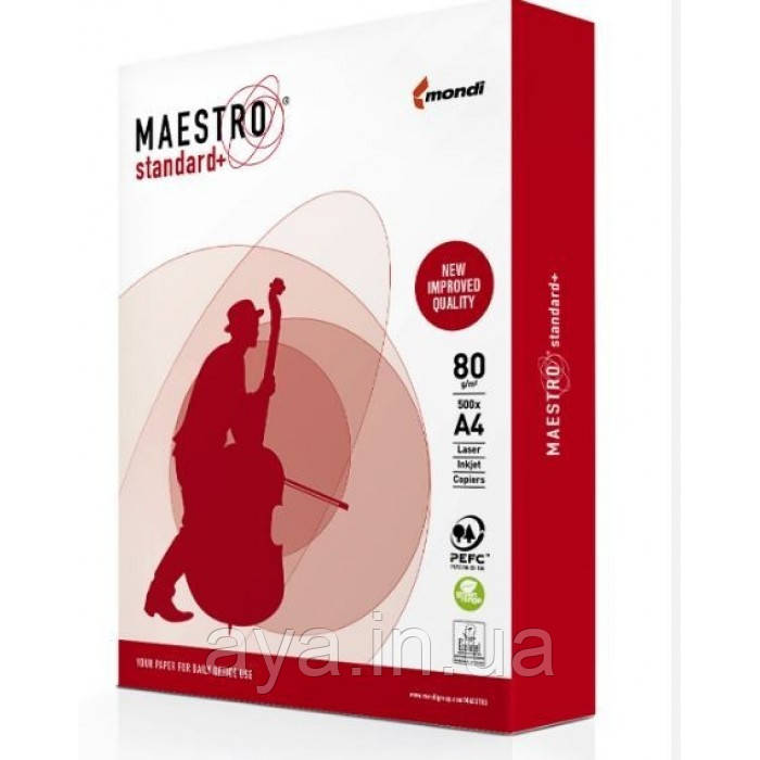 Папір офісний Maestro Standard+ A4 80 г/м2, 500 арк.