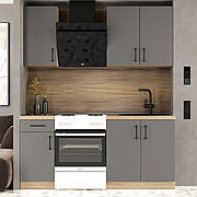 Кухня ОПТІМА К-1 комплект 1,8 м Зі стільницею Графіт