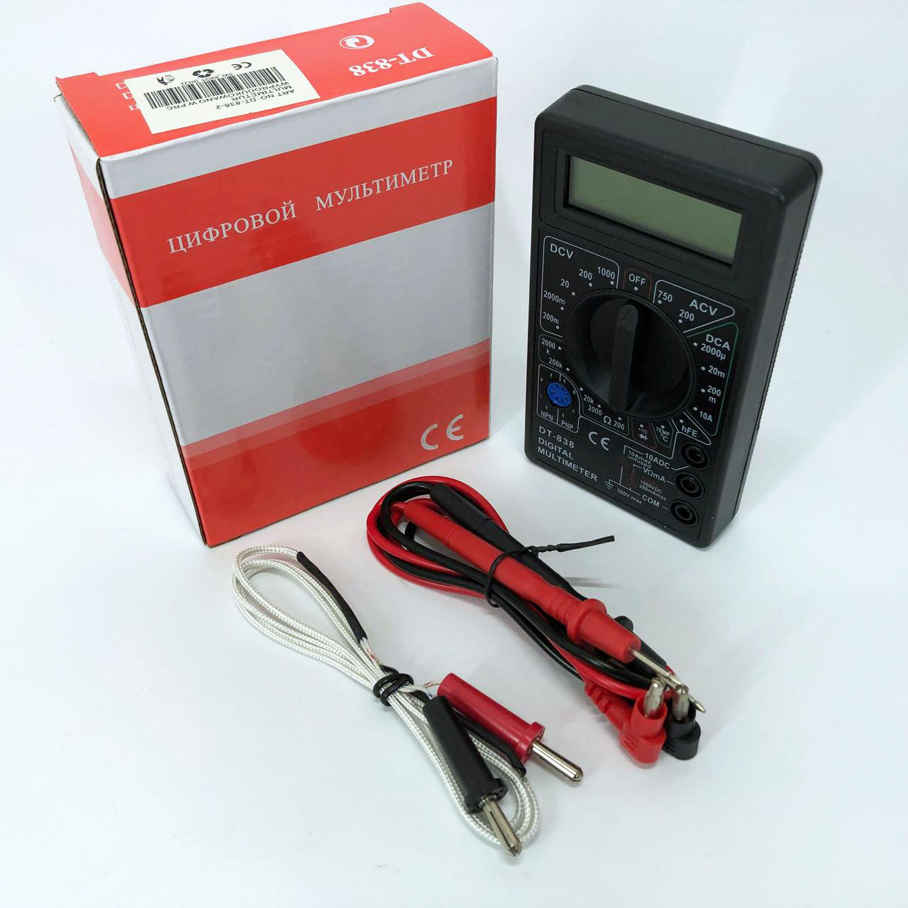 Точні цифрові мультиметри DT-838, Мультиметр цифровий тестер амперметр, RQ-536 Мультиметри цифрові, фото 1
