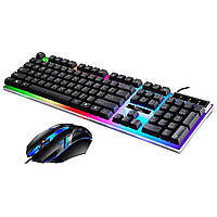 Игровой набор клавиатура и мышка UKC Gaming G21B с RGB подсветкой