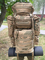 Армійський Тактичний великий рюкзак 110 літрів пісочний колір із моллі