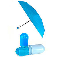 Зонтик в капсуле / Качественный женский зонт / Capsule umbrella / Мини зонт в футляре. QD-921 Цвет: голубой
