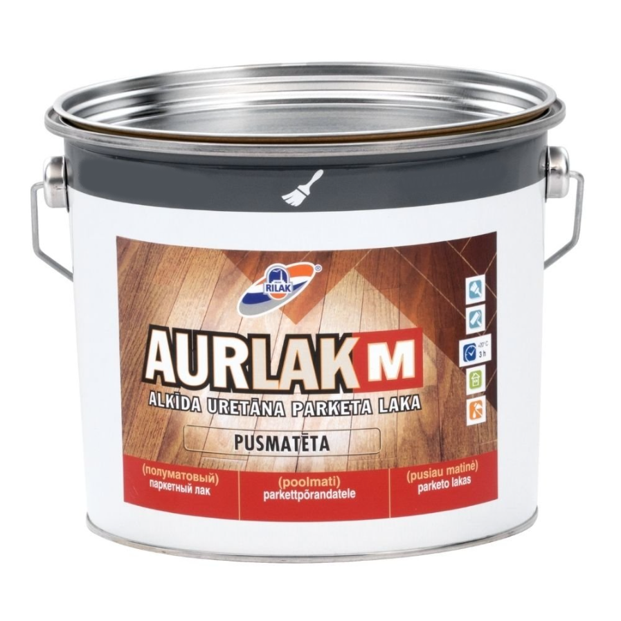 Лак напівматовий швидковисихаючий алкідно-уретановий AURLAK M  (10 л), Rilak